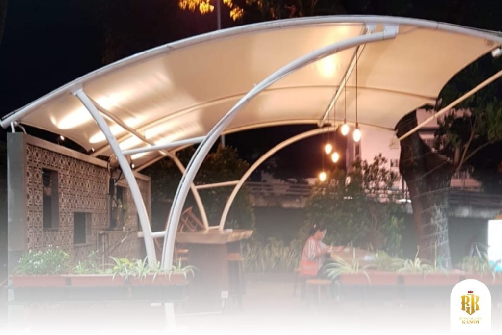 modern canopy, jakarta skyline, membrane structure