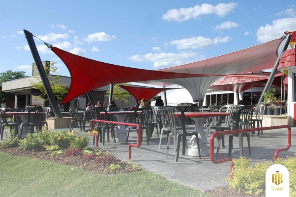 membrane canopy, modern architecture, tensile structure