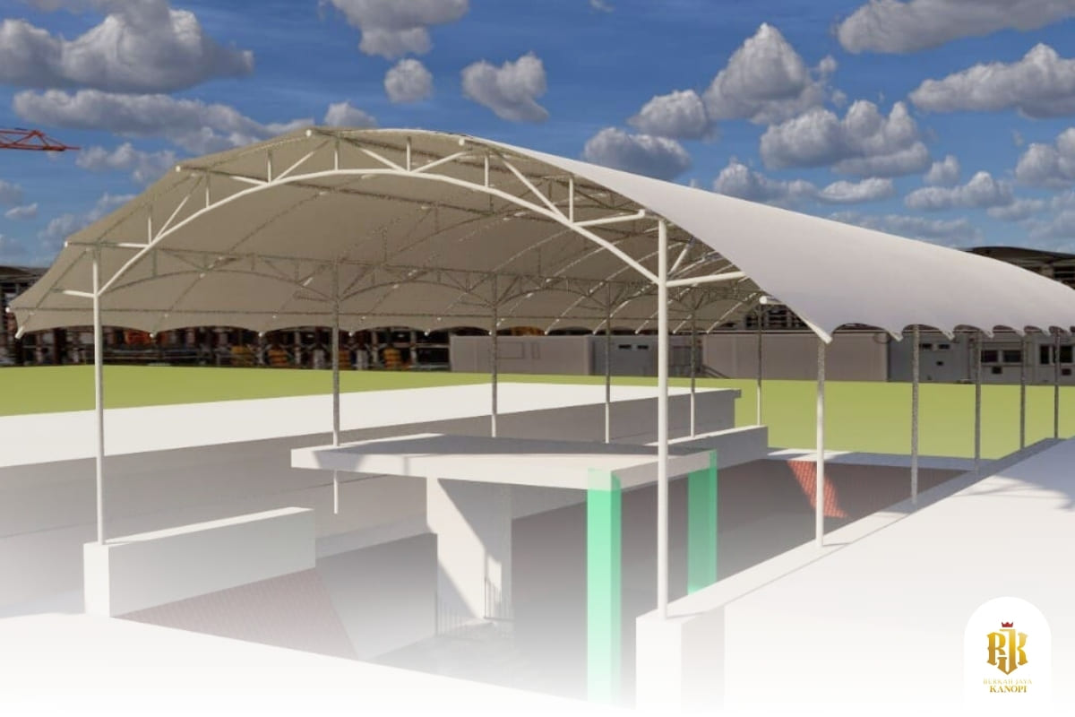 membrane canopy, modern architecture, tensile structure