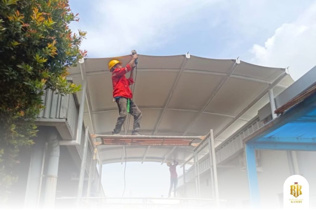 modern roof, jakarta city, membrane canopy