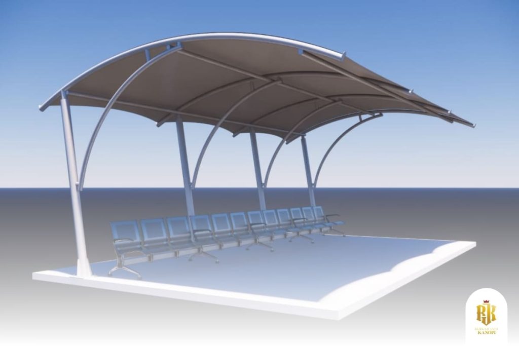 membrane canopy, jakarta, installation